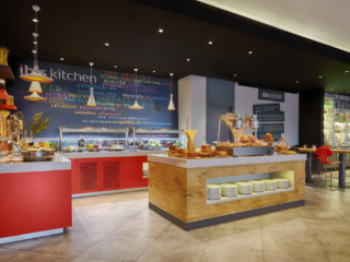 Buffet breakfast spread at the restaurant of Ibis Hotel Zeytinburnu, Istanbul.